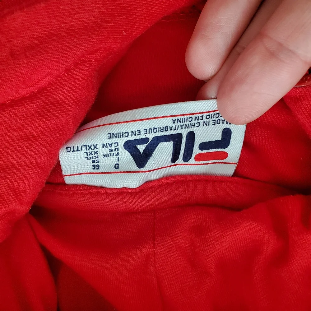 Fila Bella Italia red hoodie XXL - Picture 4 of 8